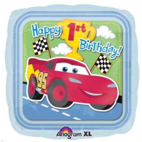 PALLONCINO MYLAR 18'' CARS 1° COMPLEANNO
